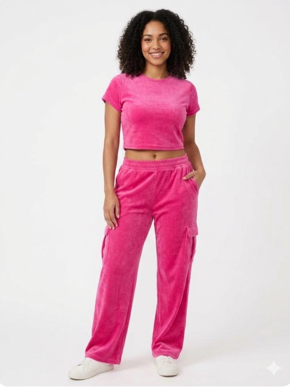NWT Good American Pink Terry Set...Top 2X...Bottom 3X